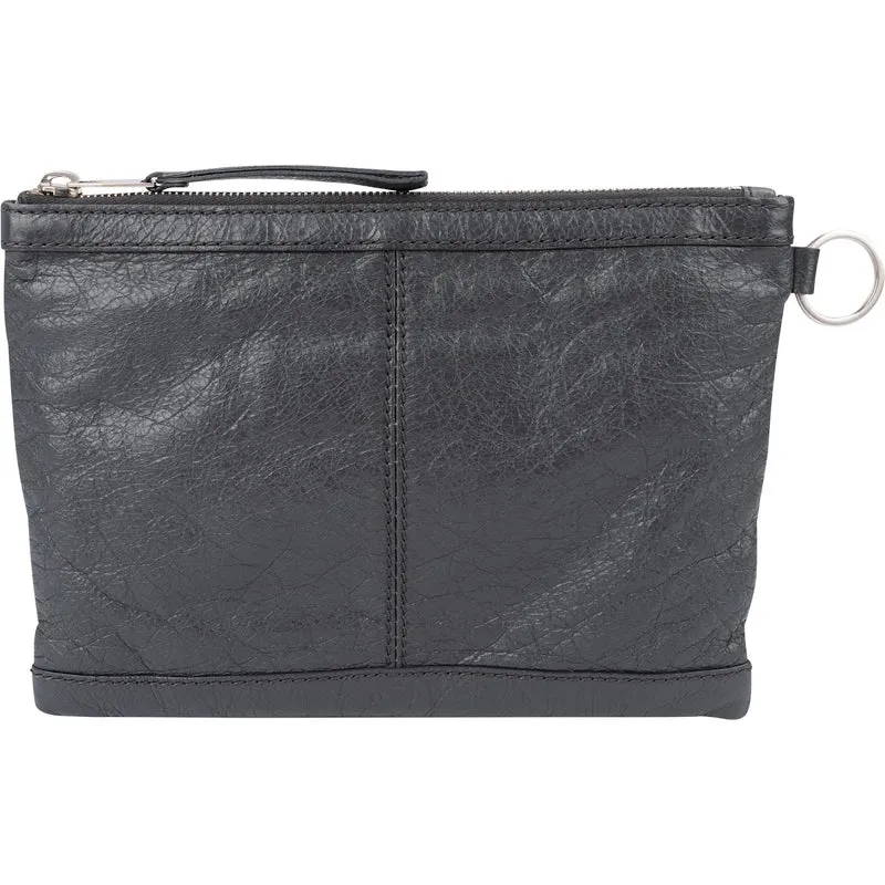 Balenciaga Grey Arena Leather Classic Clutch