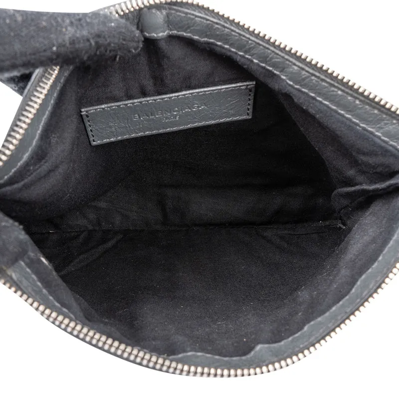 Balenciaga Grey Arena Leather Classic Clutch