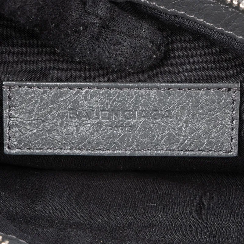 Balenciaga Grey Arena Leather Classic Clutch