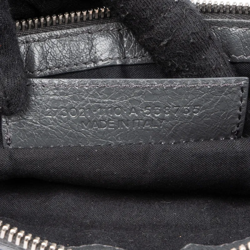 Balenciaga Grey Arena Leather Classic Clutch