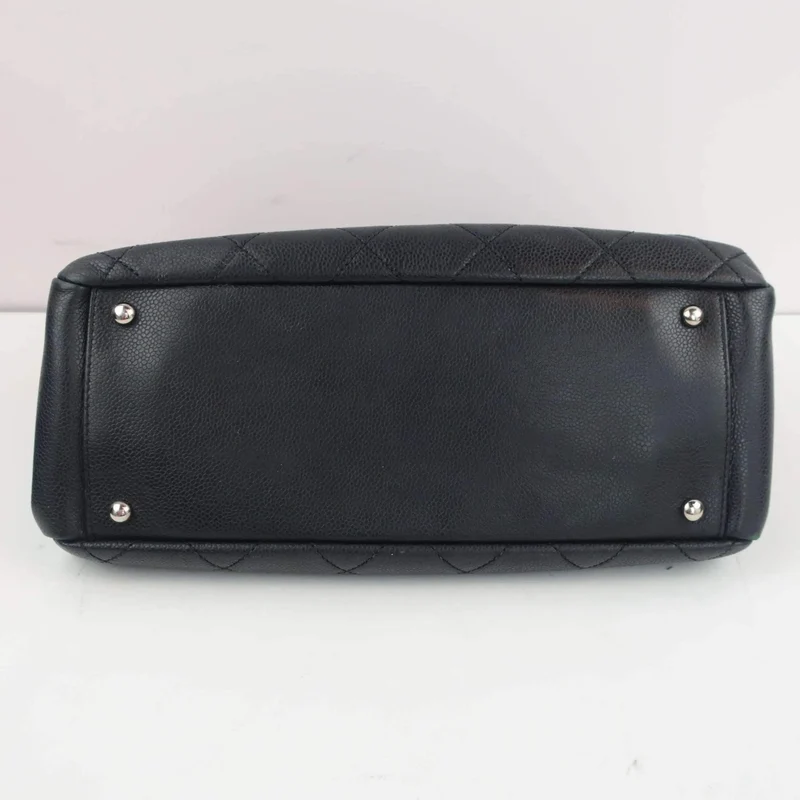 Chanel Black Quilted Caviar Leather Petite Timeless Bag