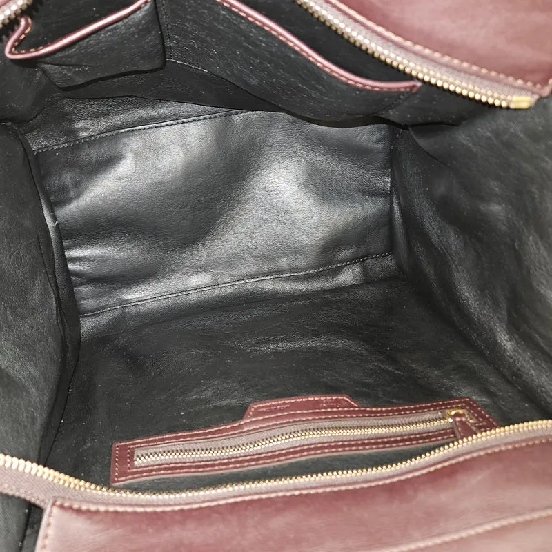 Céline Bicolor Suede & Leather Large Luggage Handbag