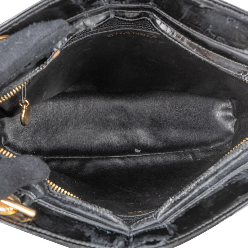 Chane Quilted Lambskin Mademoiselle Crossbody Bag