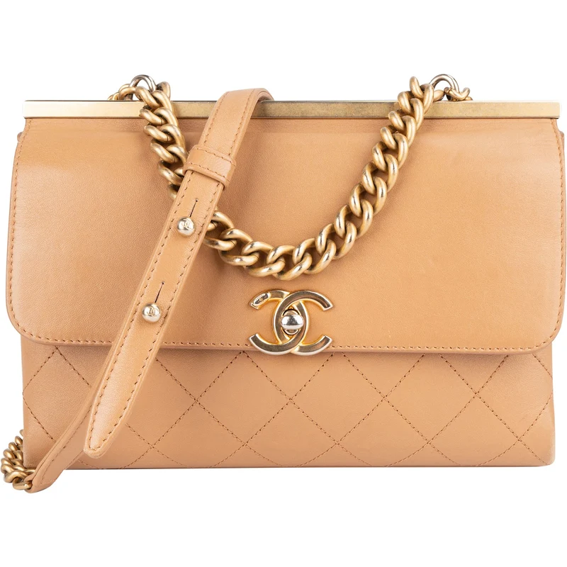 Chanel Stitching Lambskin Frame Single Flap Crossbody Bag