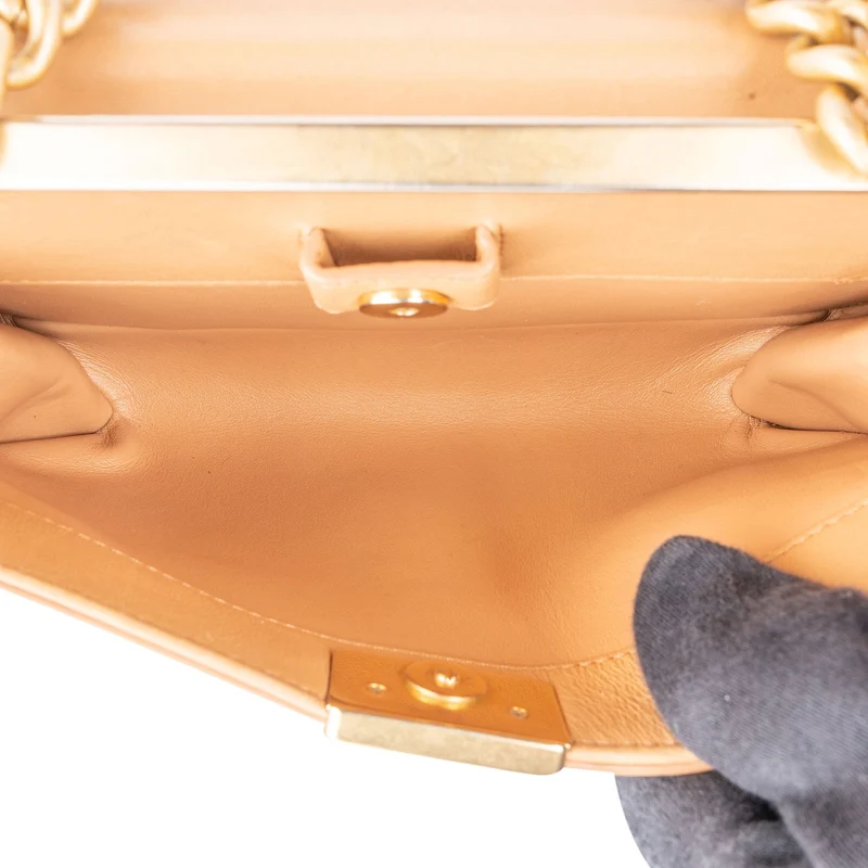 Chanel Stitching Lambskin Frame Single Flap Crossbody Bag