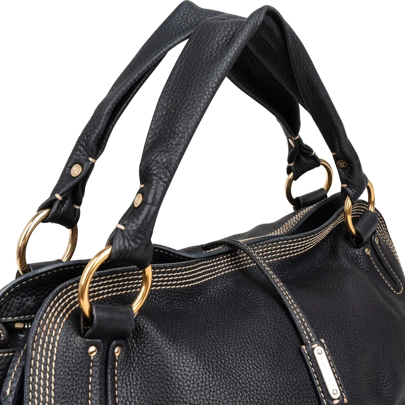 Celine Pebbled Leather Bittersweet Handbag