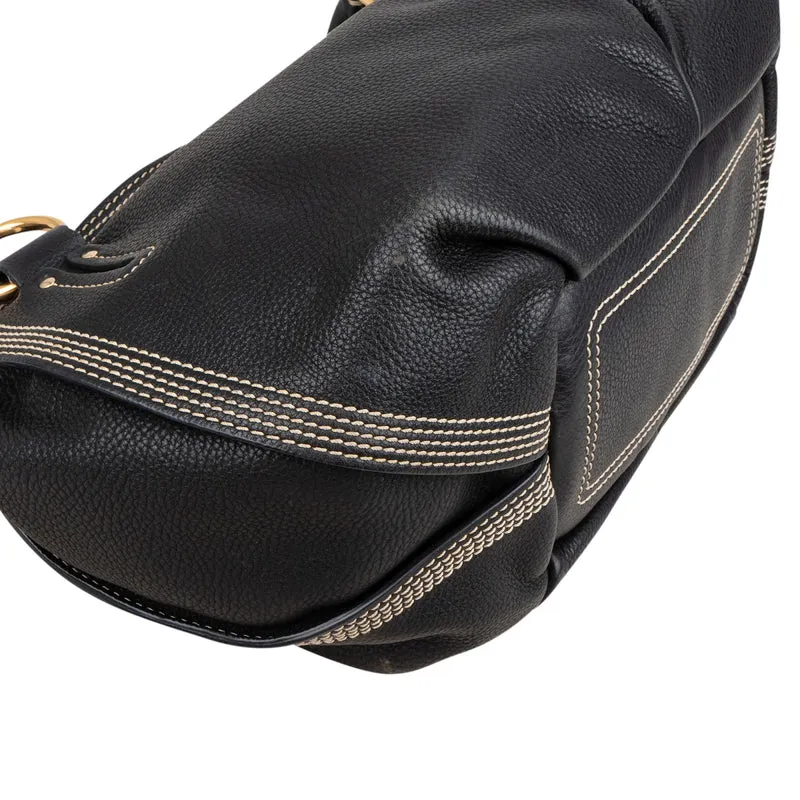 Celine Pebbled Leather Bittersweet Handbag