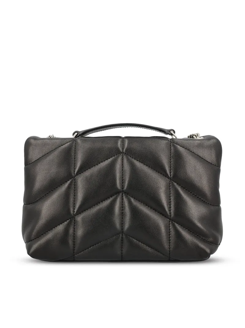 SAINT LAURENT Borsa Puffer Toy In Pelle