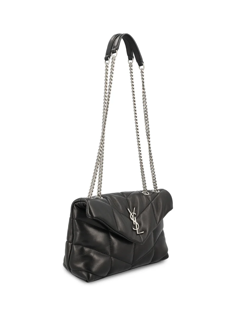 SAINT LAURENT Borsa Puffer Toy In Pelle