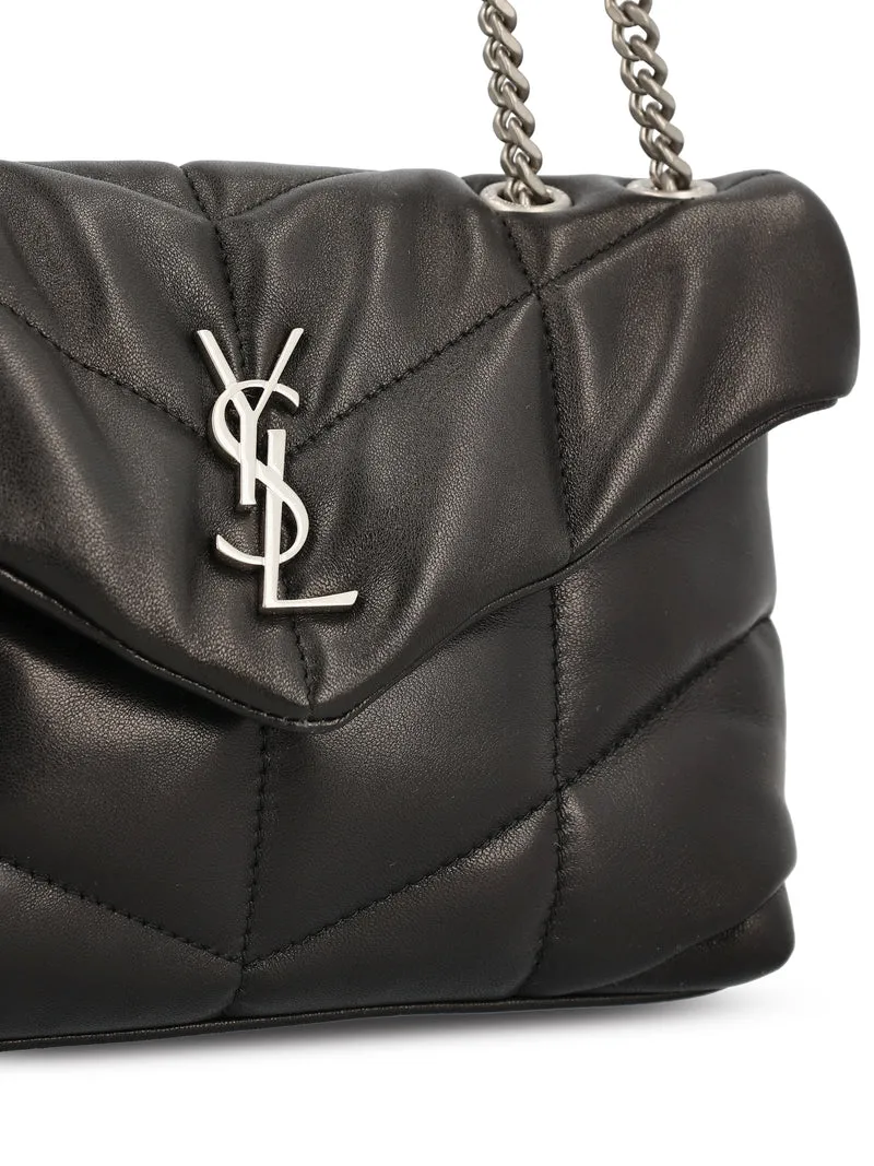 SAINT LAURENT Borsa Puffer Toy In Pelle