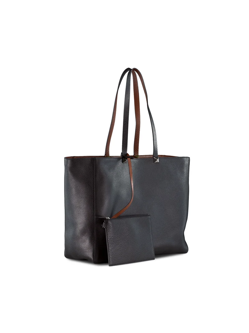 VALENTINO GARAVANI Borsa Tote Rockstud In Vitello Reversibile