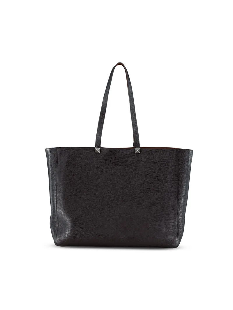 VALENTINO GARAVANI Borsa Tote Rockstud In Vitello Reversibile