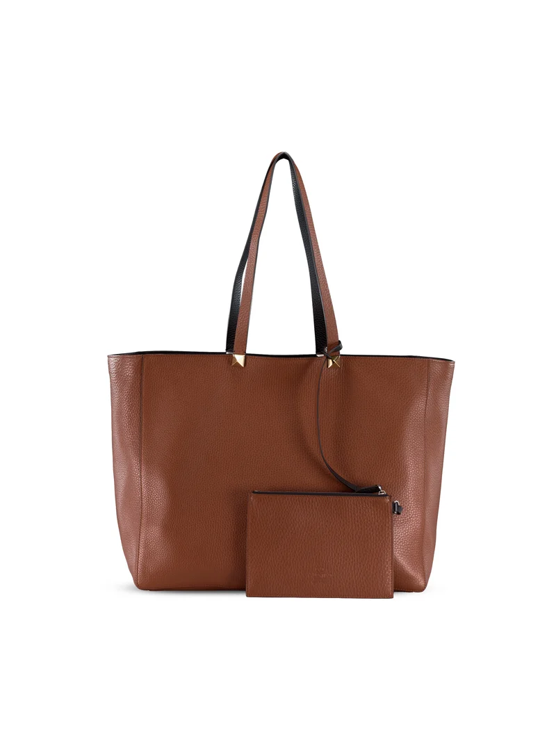 VALENTINO GARAVANI Borsa Tote Rockstud In Vitello Reversibile
