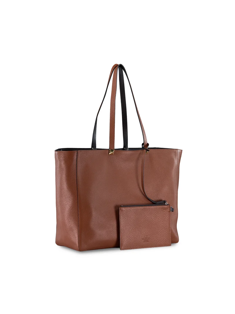 VALENTINO GARAVANI Borsa Tote Rockstud In Vitello Reversibile