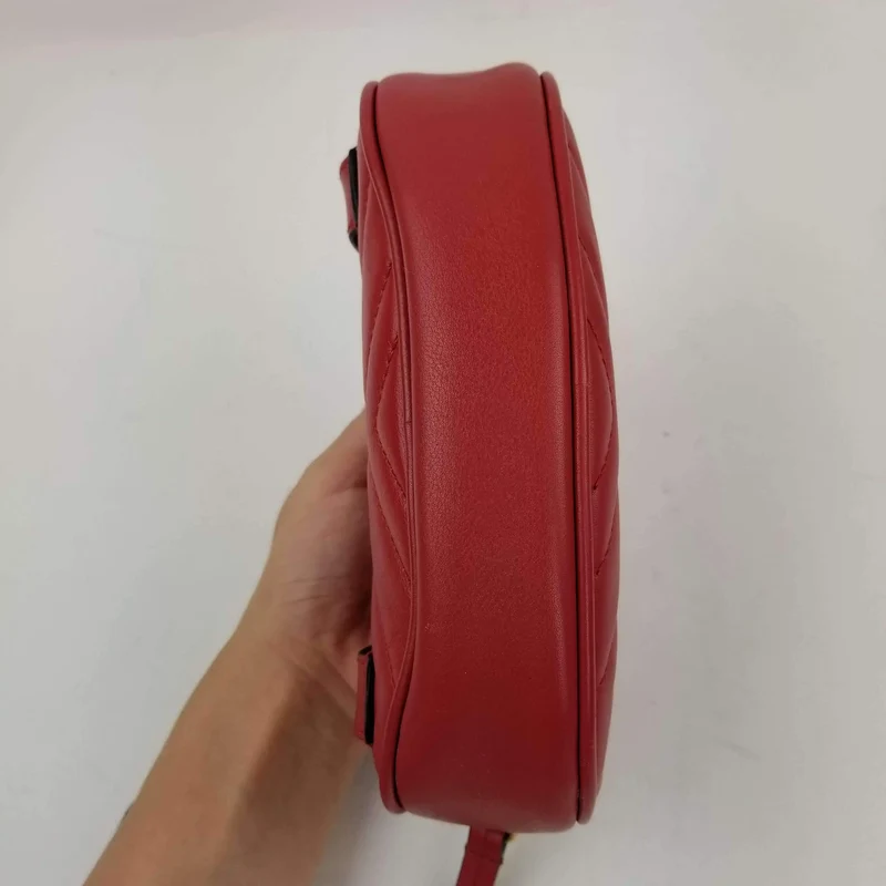 Gucci Red Quilted GG Marmont Waist Belt Bag