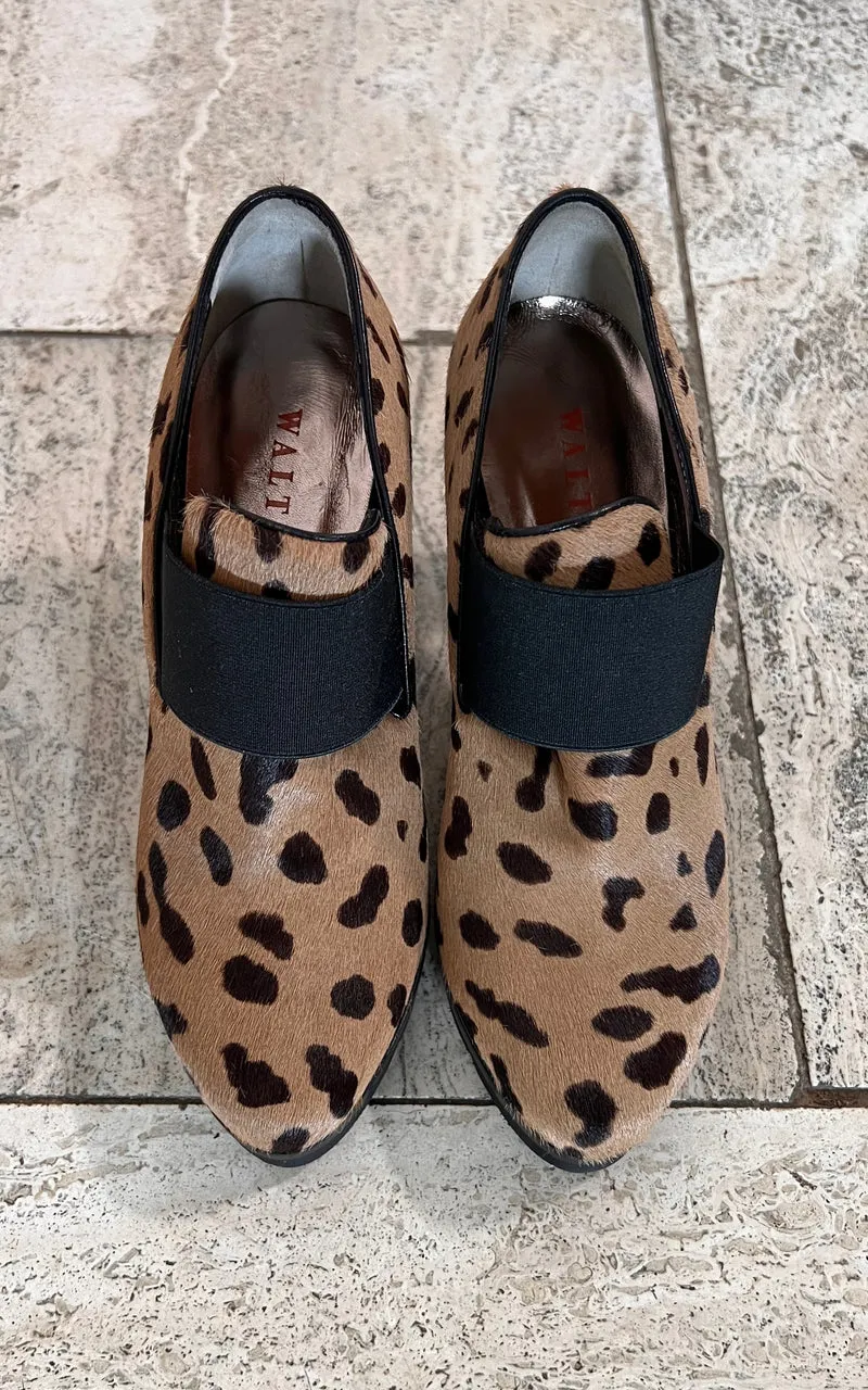 Vintage Walter Steiger Leo Fur Mules 37