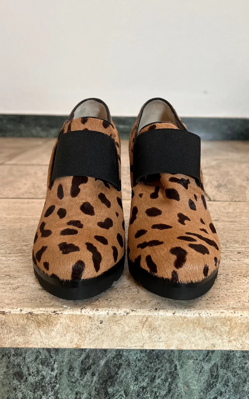 Vintage Walter Steiger Leo Fur Mules 37