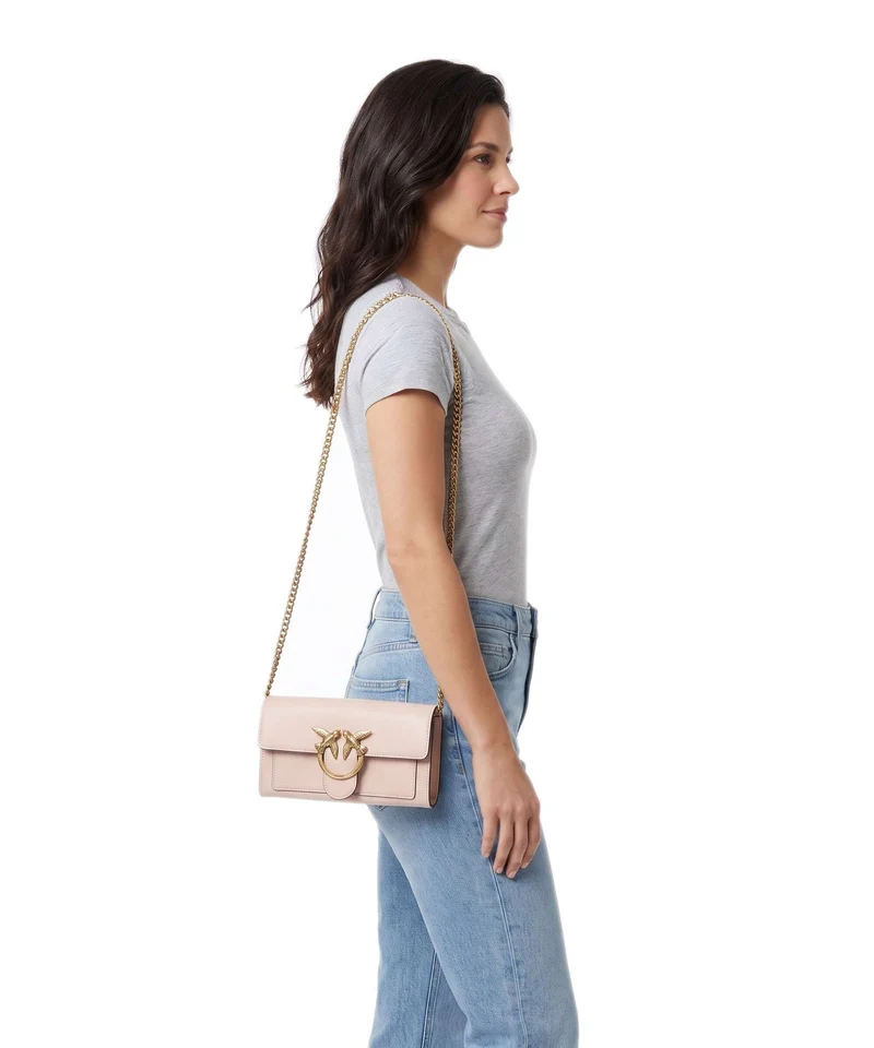 Pinko Love One Geldbörse rosa cammeo/antique gold