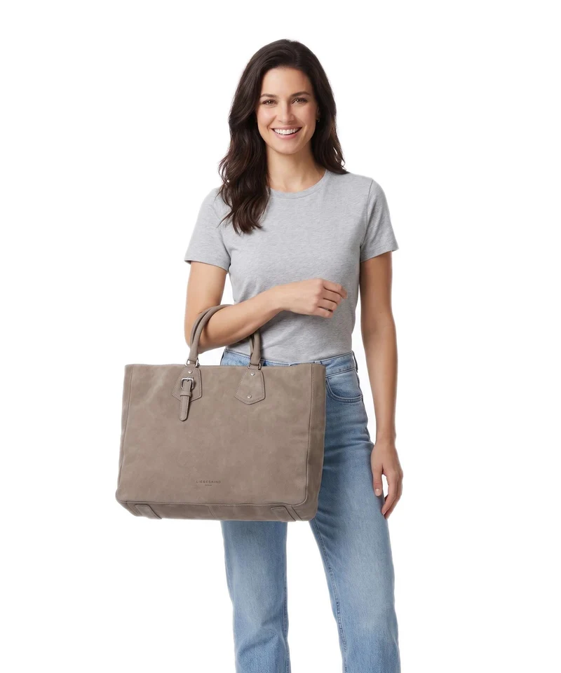 Liebeskind Cora Hydro Suede L Handtasche neutral grey