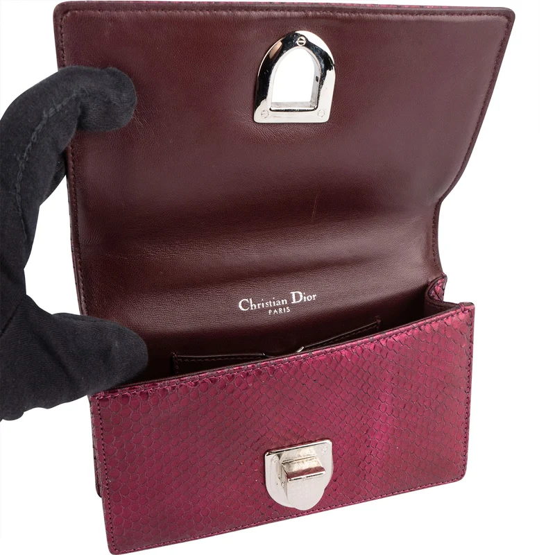 Dior Metallic Python Mini Diorama Crossbody Bag
