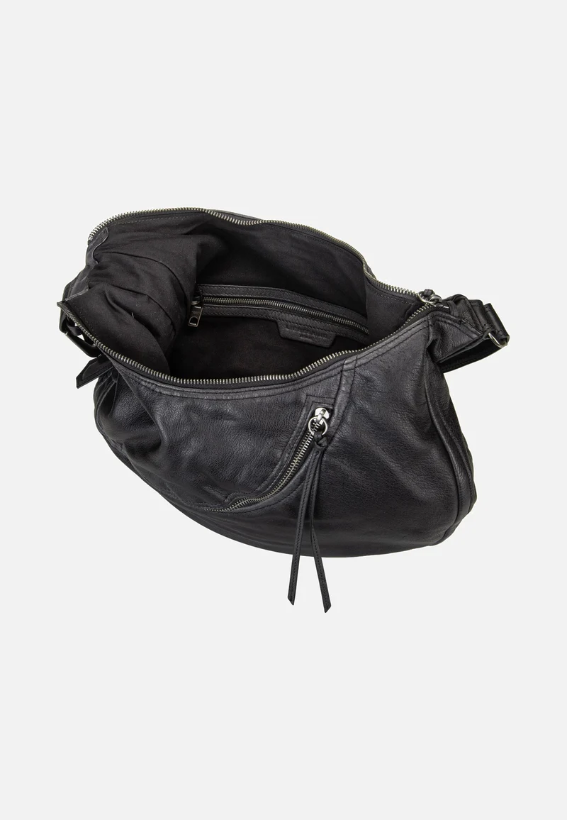 Luna Hobo M 3D Leather Black - Hobo Bag