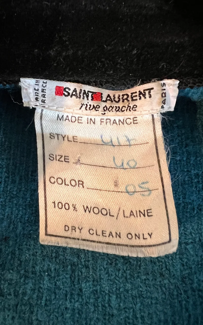 Vintage Yves Saint Laurent Wool and Velvet Jacket