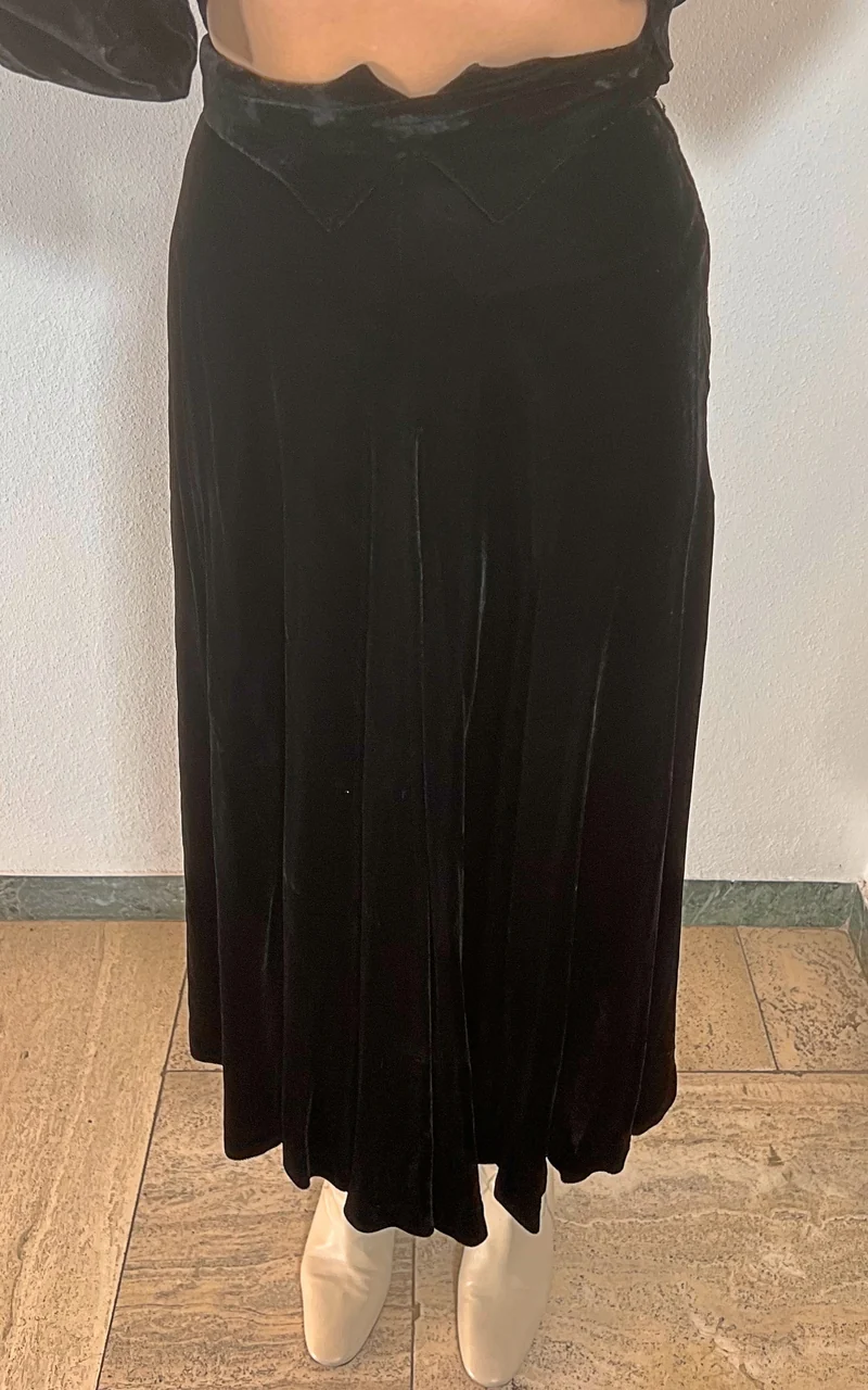 Vintage 40s Velvet Silk Set