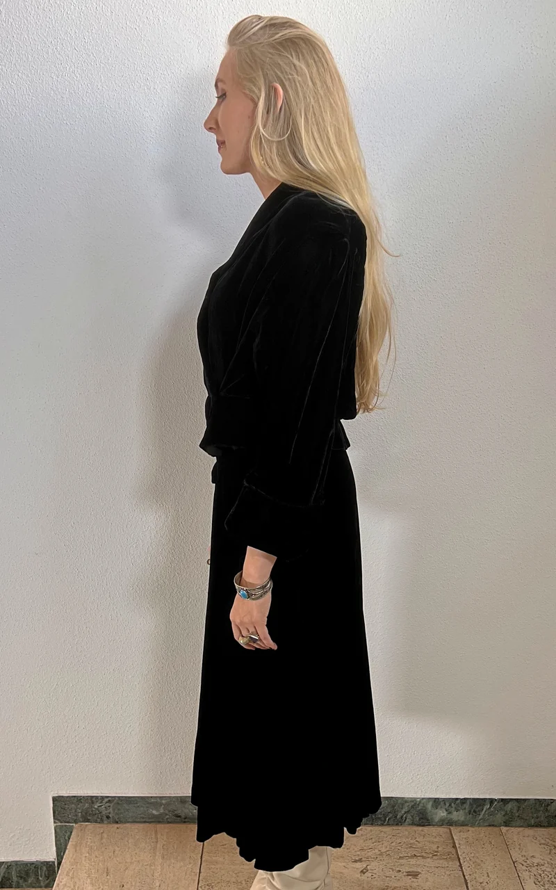 Vintage 40s Velvet Silk Set