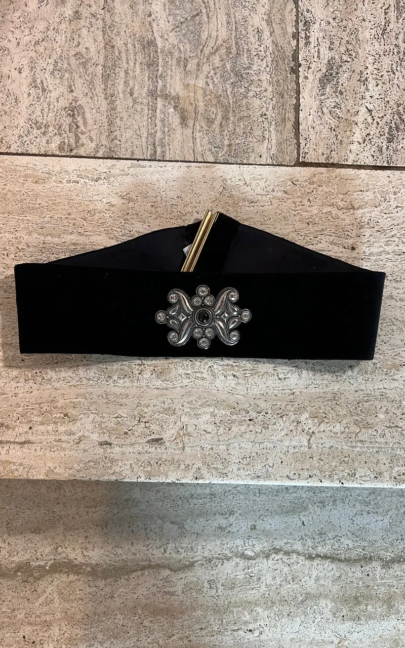 Vintage Helene Strasser Velvet Belt