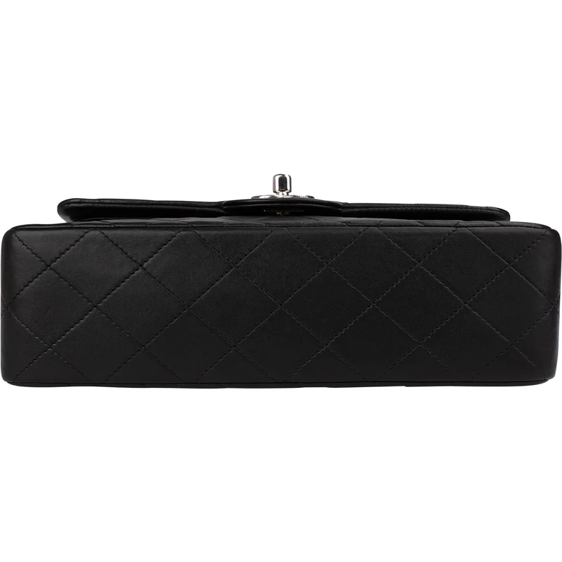 Chanel Quilted Lambskin Palladium Small Double Flap Shoulder Bag