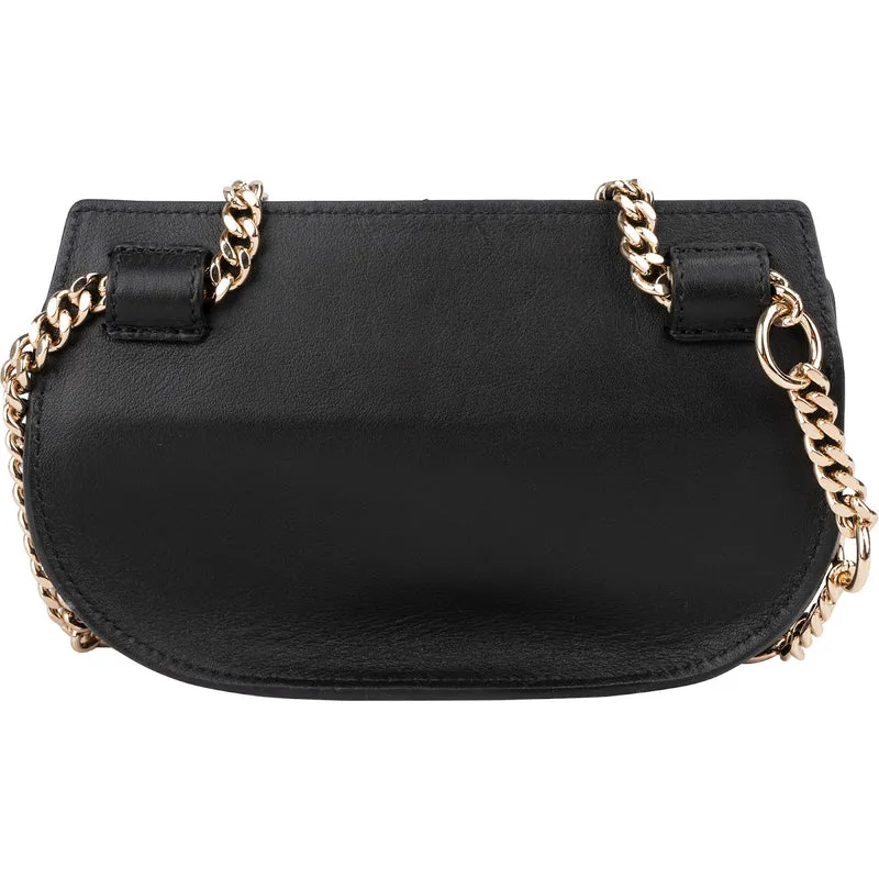 Chloé Black Leather Georgia Shoulder Crossbody Bag
