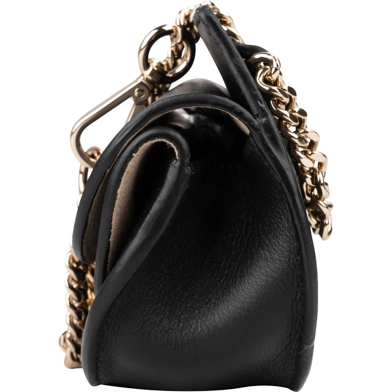 Chloé Black Leather Georgia Shoulder Crossbody Bag