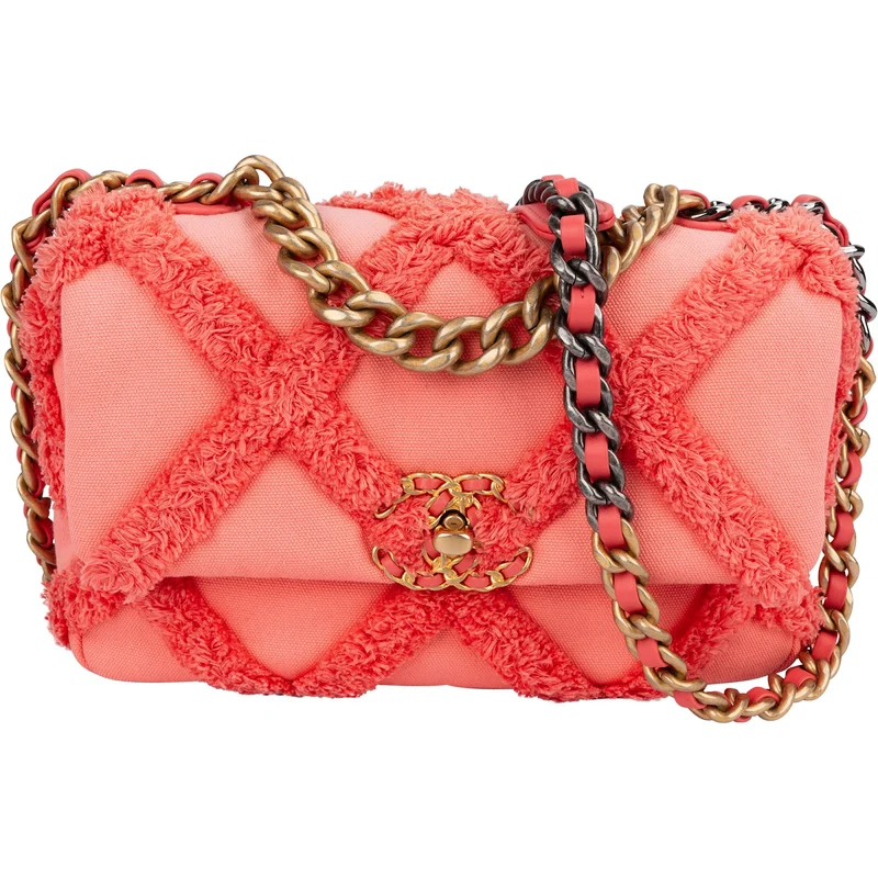 Chanel 19 Frayed Canvas Single Flap Crossbody Bag
