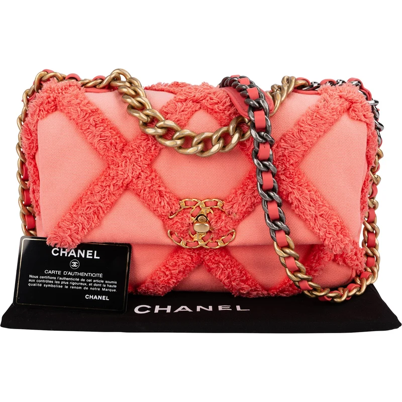 Chanel 19 Frayed Canvas Single Flap Crossbody Bag