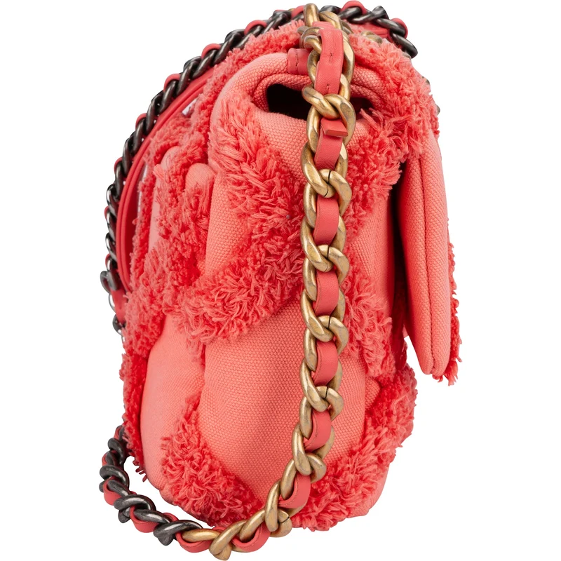 Chanel 19 Frayed Canvas Single Flap Crossbody Bag
