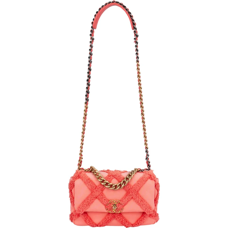Chanel 19 Frayed Canvas Single Flap Crossbody Bag