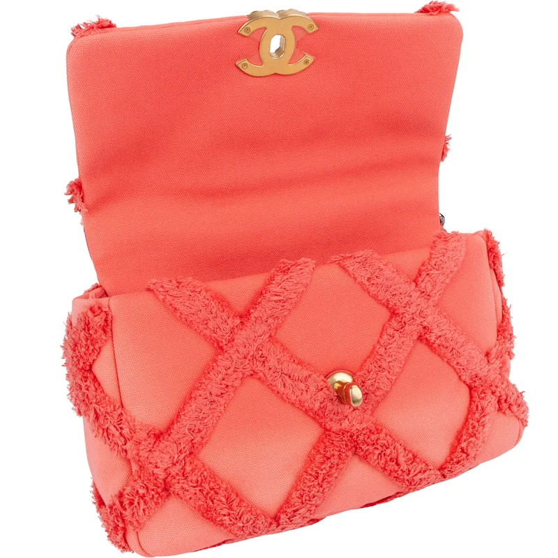 Chanel 19 Frayed Canvas Single Flap Crossbody Bag