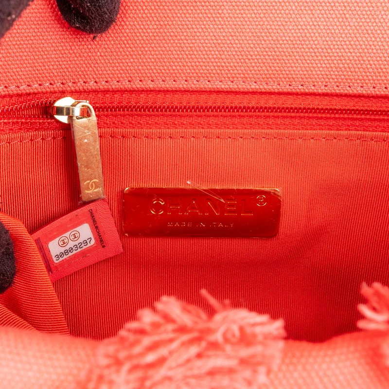 Chanel 19 Frayed Canvas Single Flap Crossbody Bag
