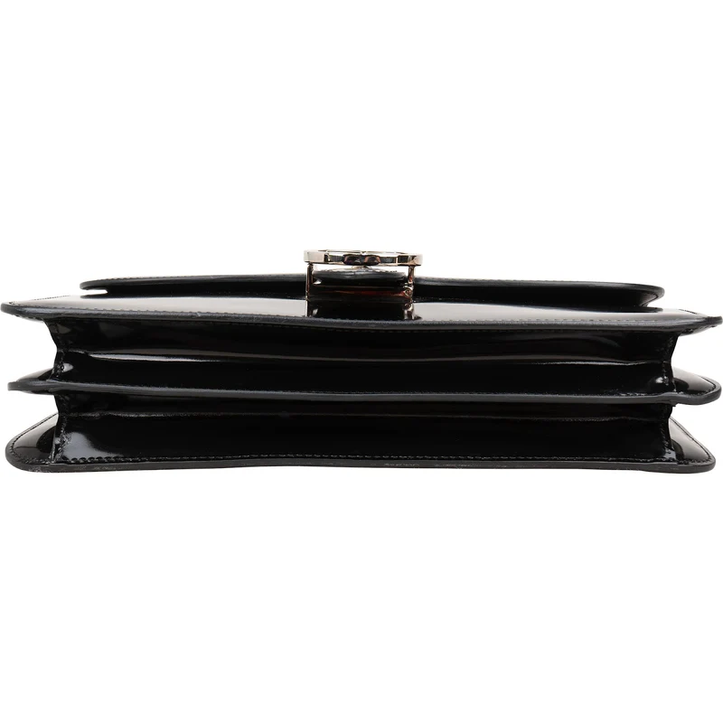 Gucci Patent Leather Interlocking G Shoulder Bag
