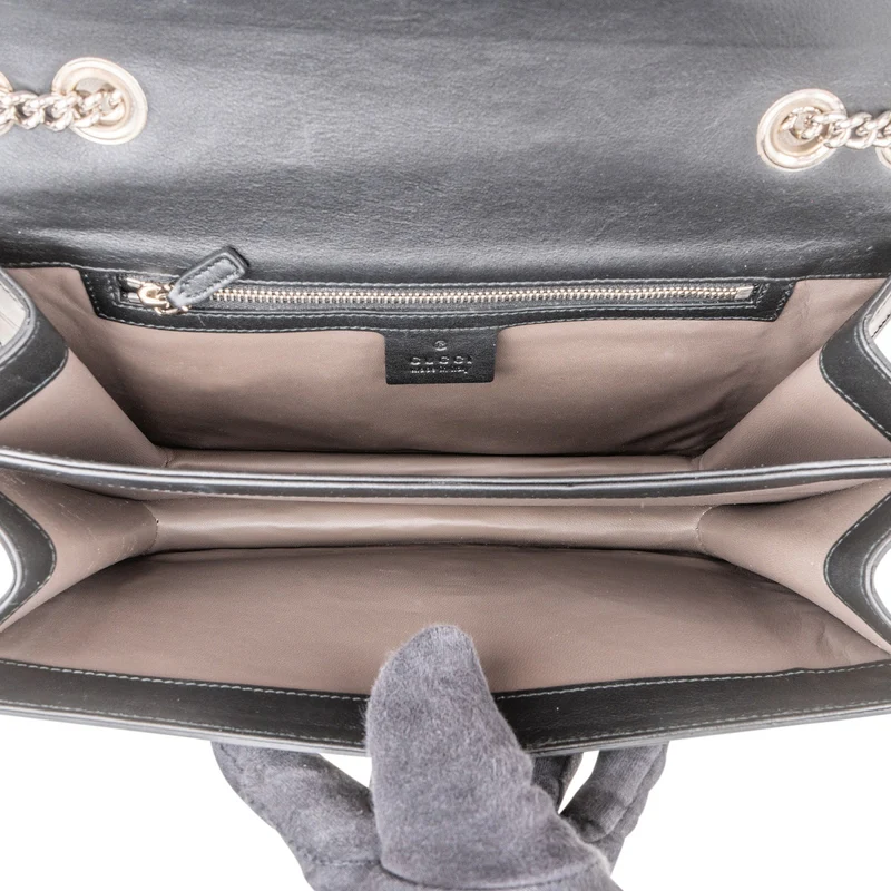Gucci Patent Leather Interlocking G Shoulder Bag