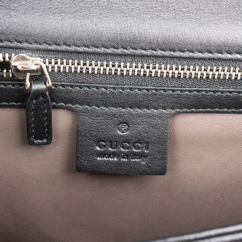 Gucci Patent Leather Interlocking G Shoulder Bag