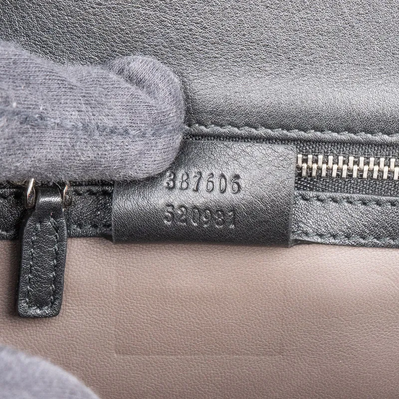Gucci Patent Leather Interlocking G Shoulder Bag