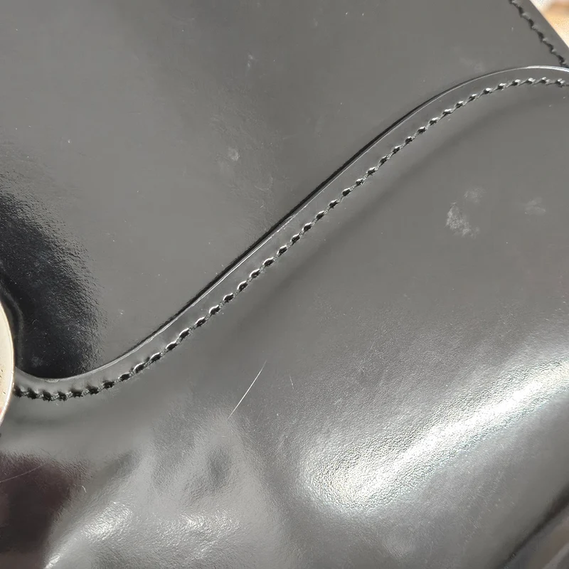 Gucci Patent Leather Interlocking G Shoulder Bag