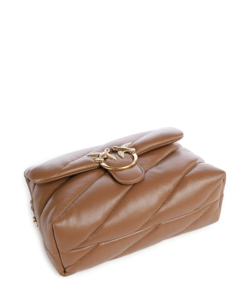 Pinko Love Puff Classic Schultertasche marrone cognac/antique gold