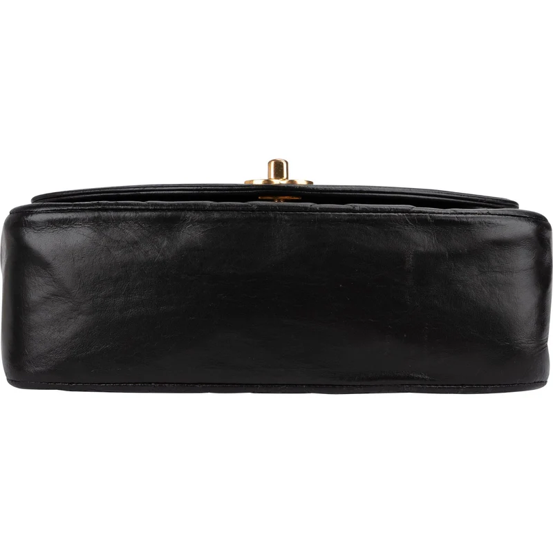 Chanel Quilted Lambskin 24K Gold Diana Single Flap Crossbody Bag