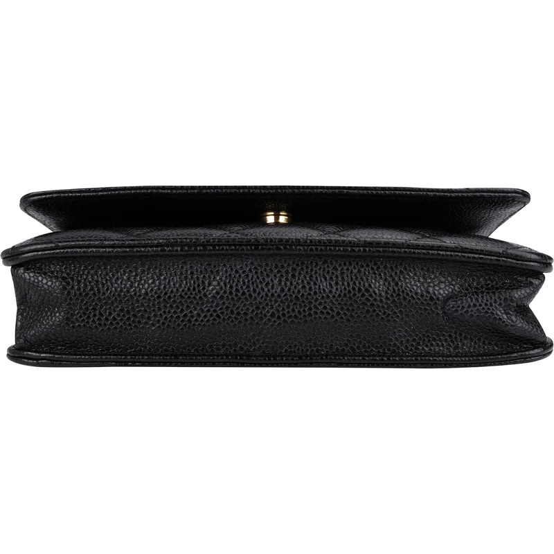 Chanel Quilted Caviar Leather Wallet On Chain Crossbody Bag