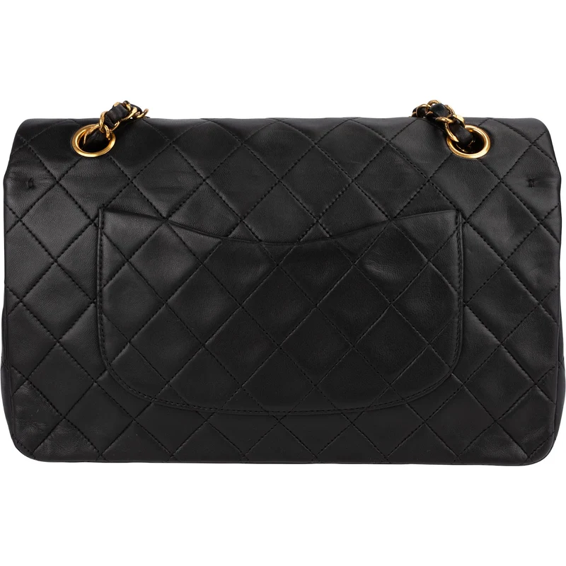 Chanel Quilted Lambskin Medium 24K Gold Double Flap Shoulder Bag