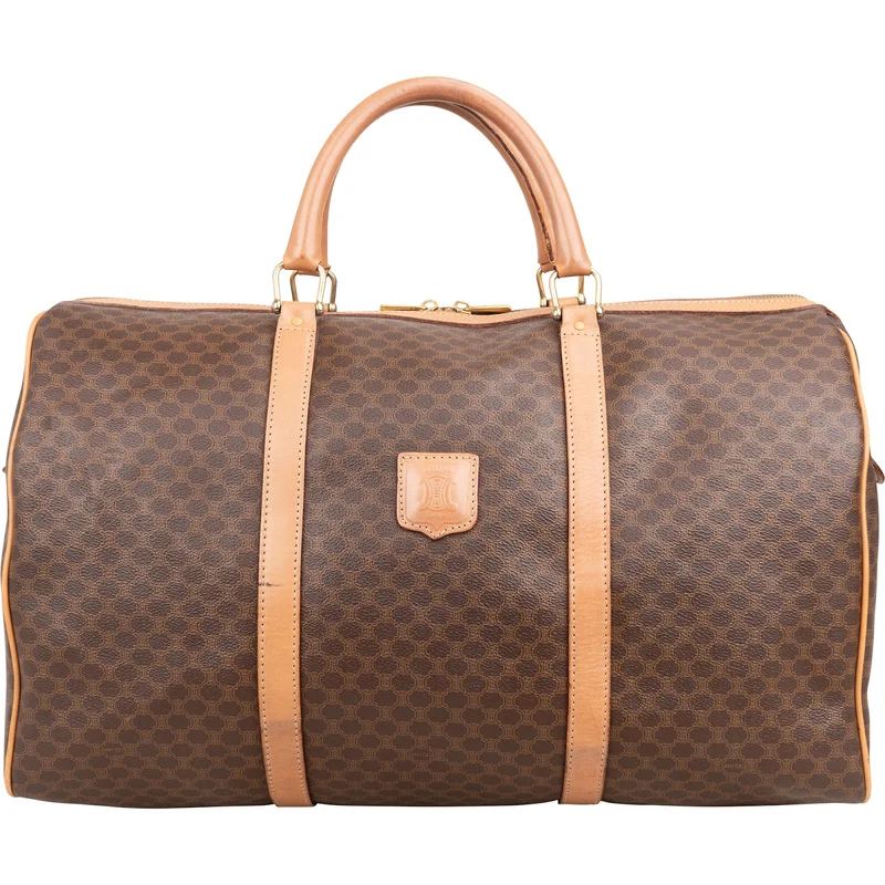 Celine Macadam Monogram Canvas Boston 50 Travel Bag