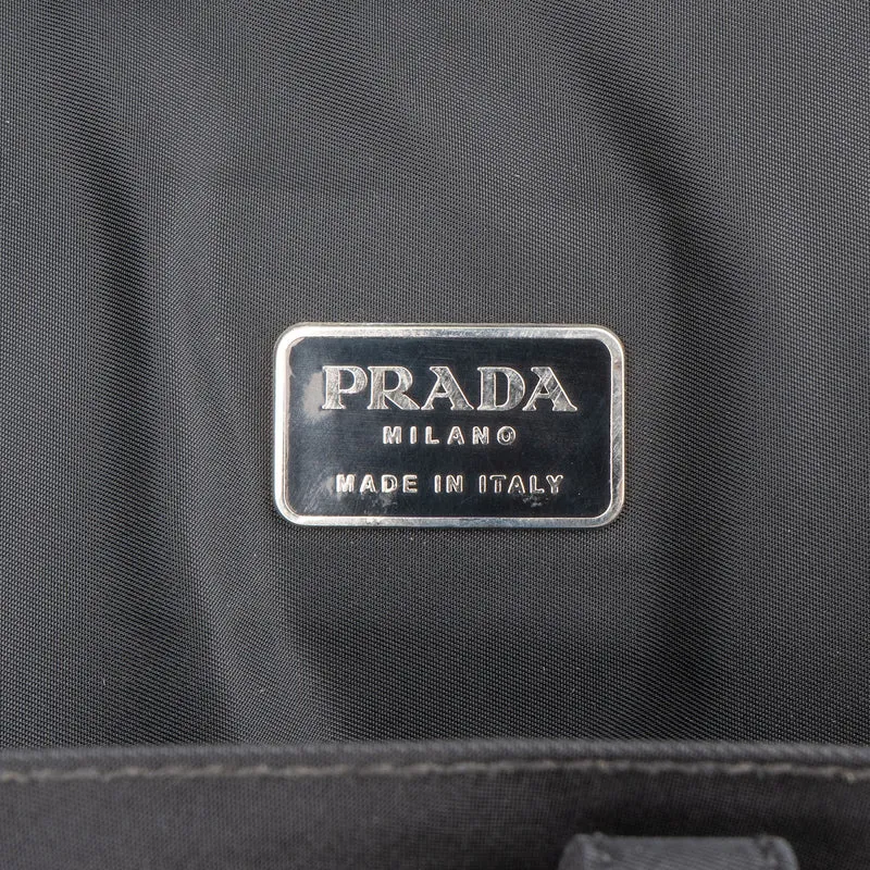 Prada Black Tessuto Nylon Laptop Business Handbag