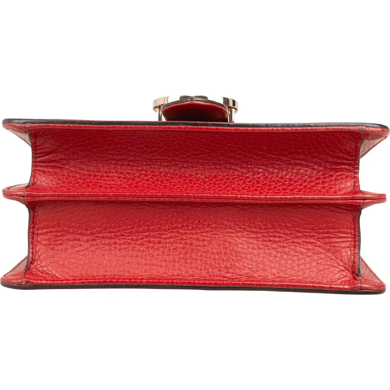 Gucci Pebbled Leather Interlocking GG Small Crossbody Bag